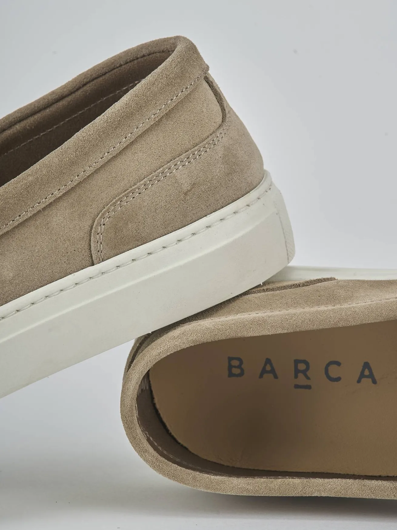 Mocassini camoscio beige