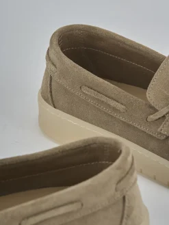 Mocassini camoscio beige
