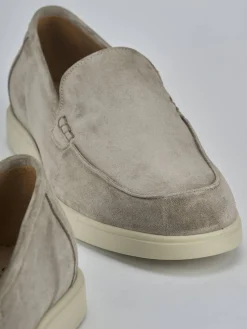 Mocassini camoscio beige