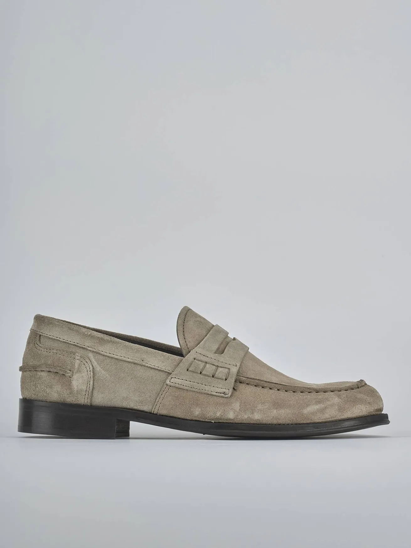 Mocassini camoscio beige