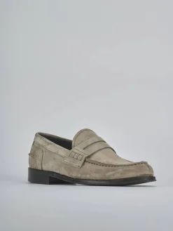 Mocassini camoscio beige