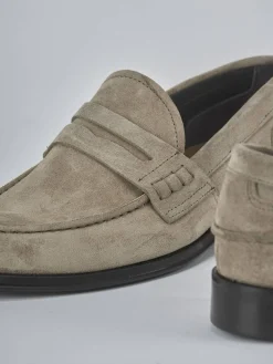 Mocassini camoscio beige