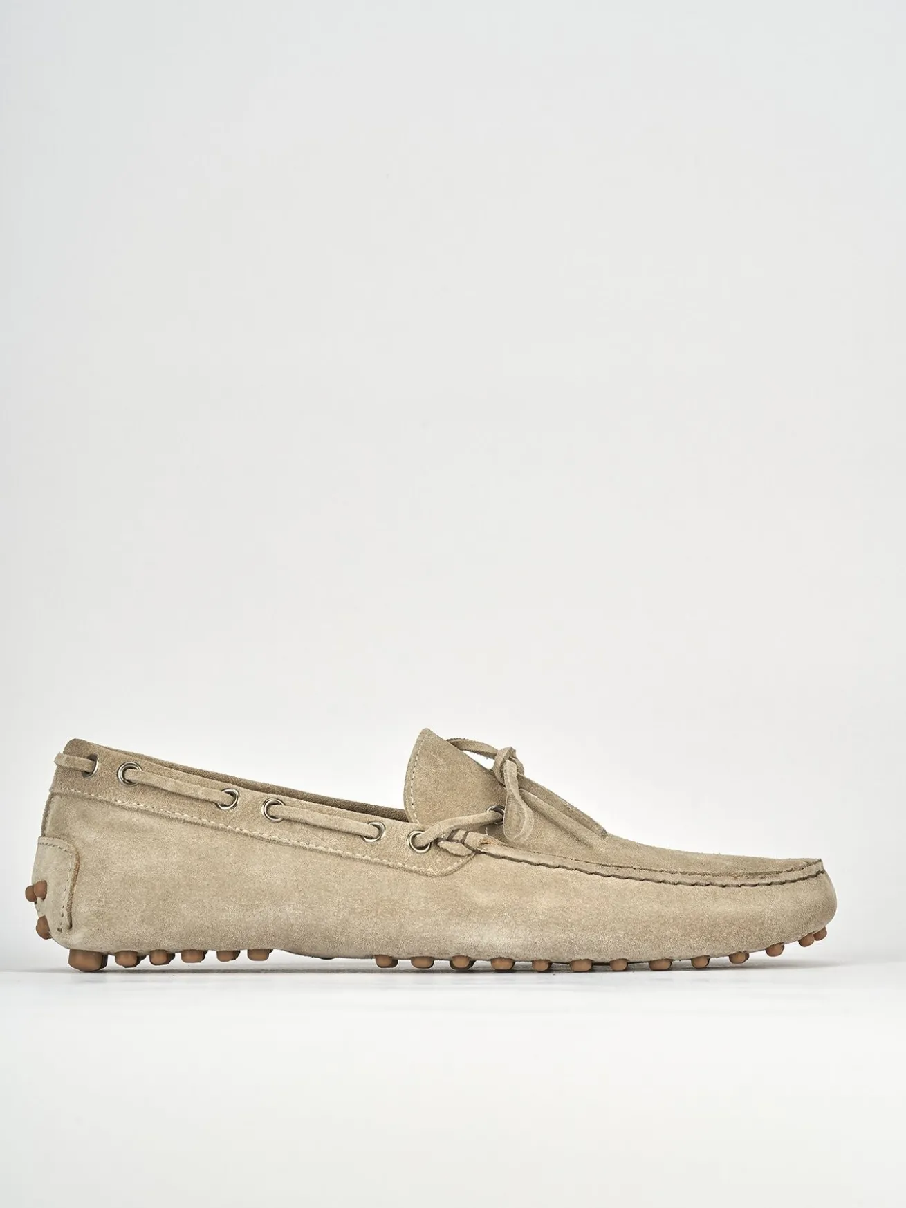 Mocassini camoscio beige