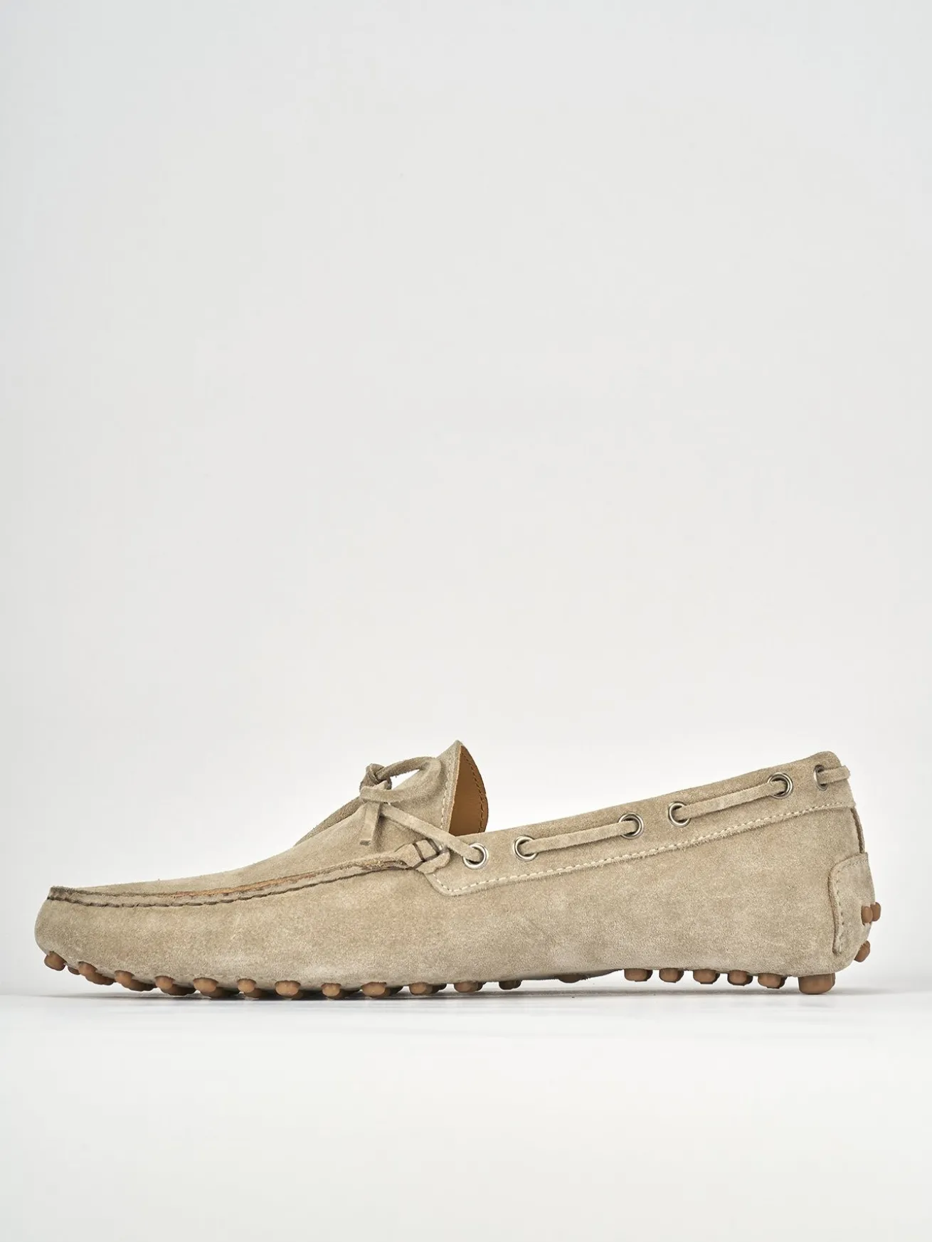 Mocassini camoscio beige