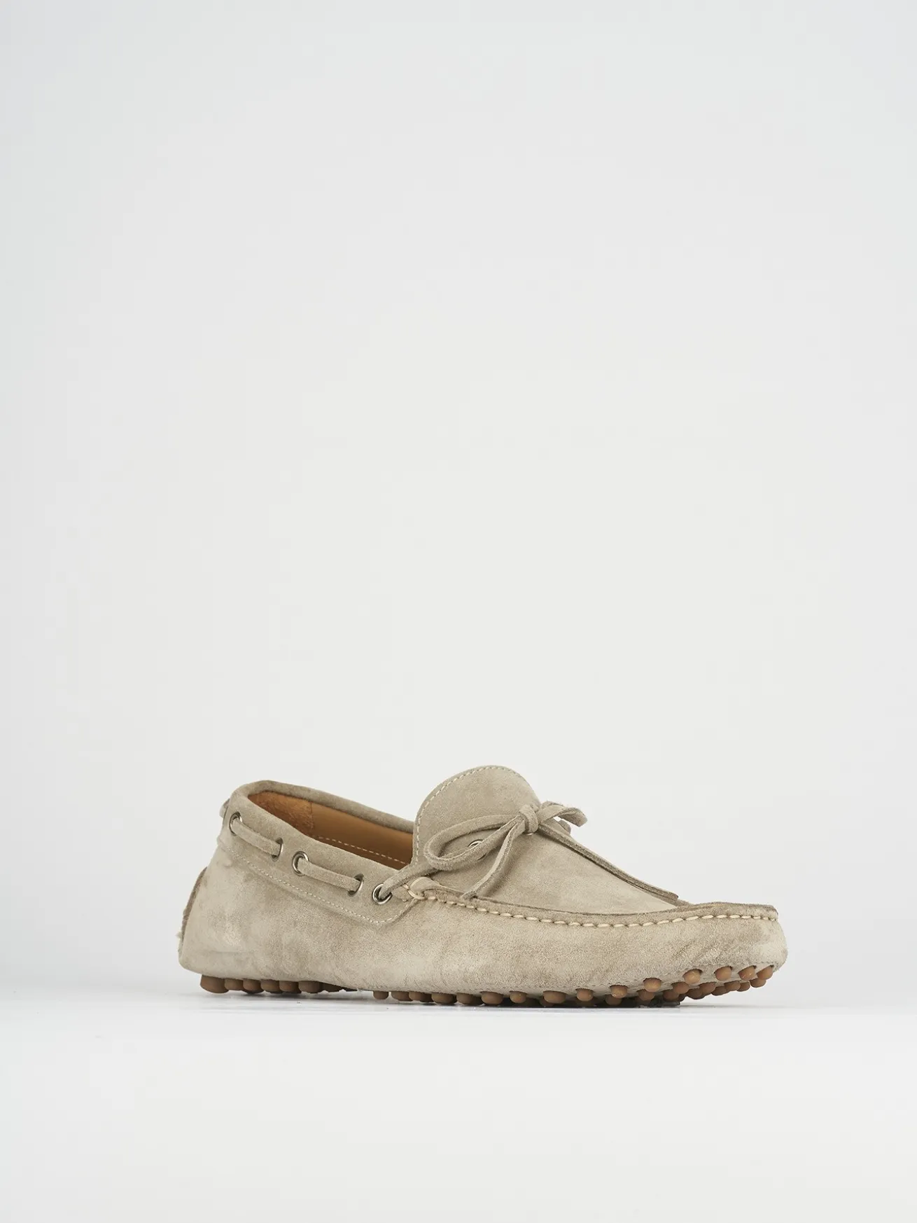 Mocassini camoscio beige