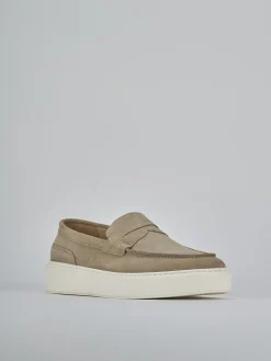 Mocassini camoscio beige