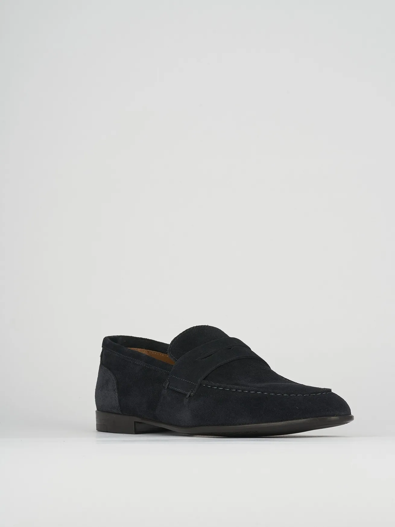 Mocassini camoscio blu