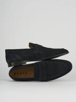 Mocassini camoscio blu