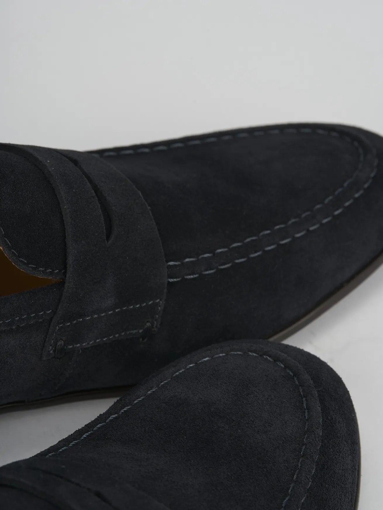 Mocassini camoscio blu