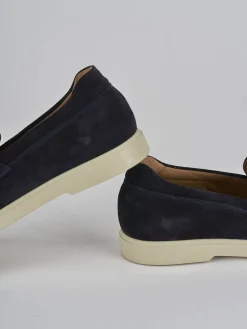 Mocassini camoscio blu