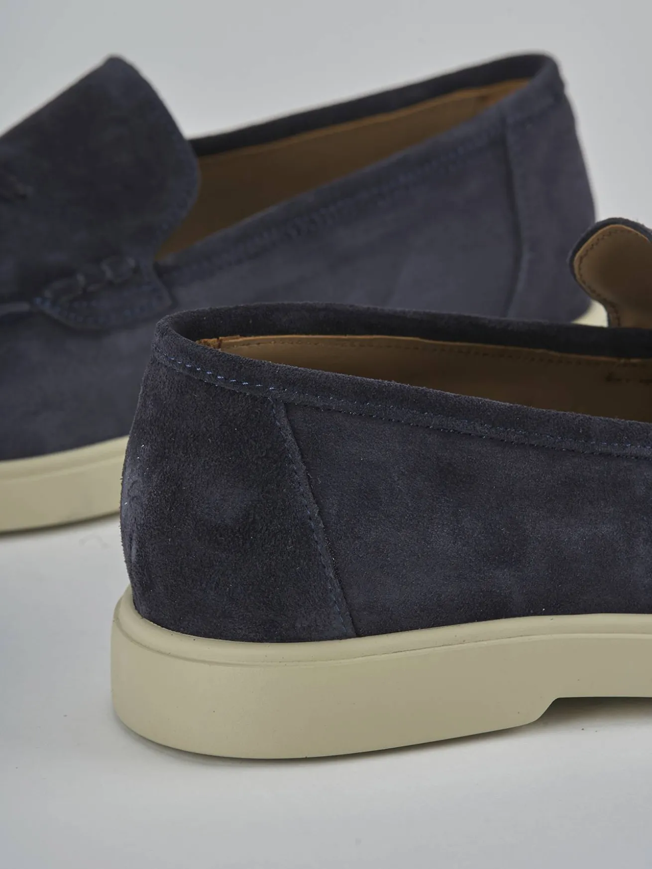 Mocassini camoscio blu