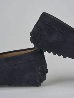 Mocassini camoscio blu