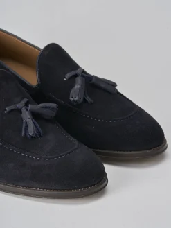 Mocassini camoscio blu