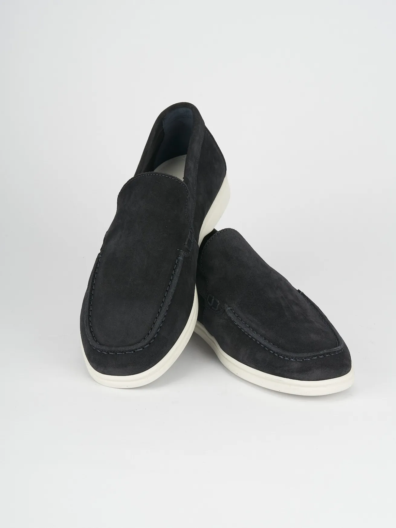 Mocassini camoscio blu