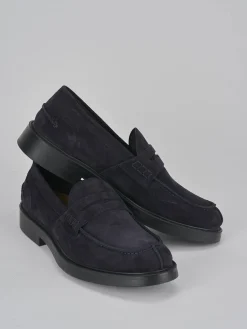 Mocassini camoscio blu