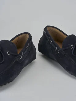 Mocassini camoscio blu