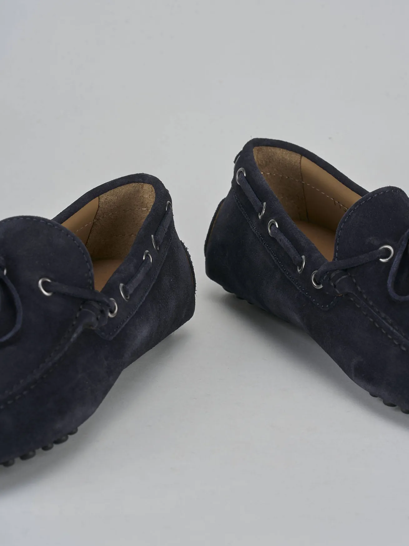 Mocassini camoscio blu