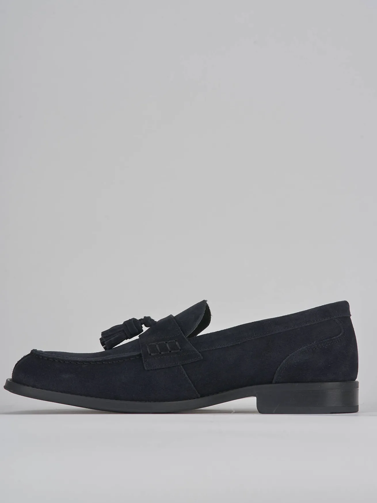 Mocassini camoscio blu