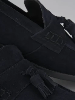 Mocassini camoscio blu