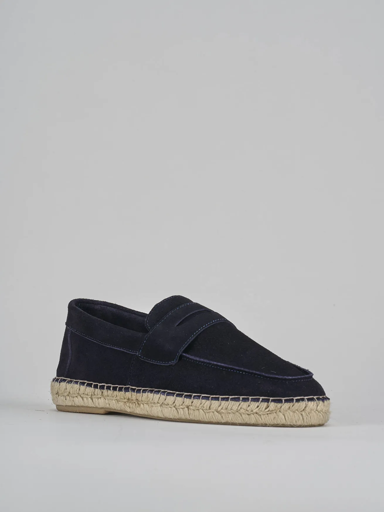 Mocassini camoscio blu