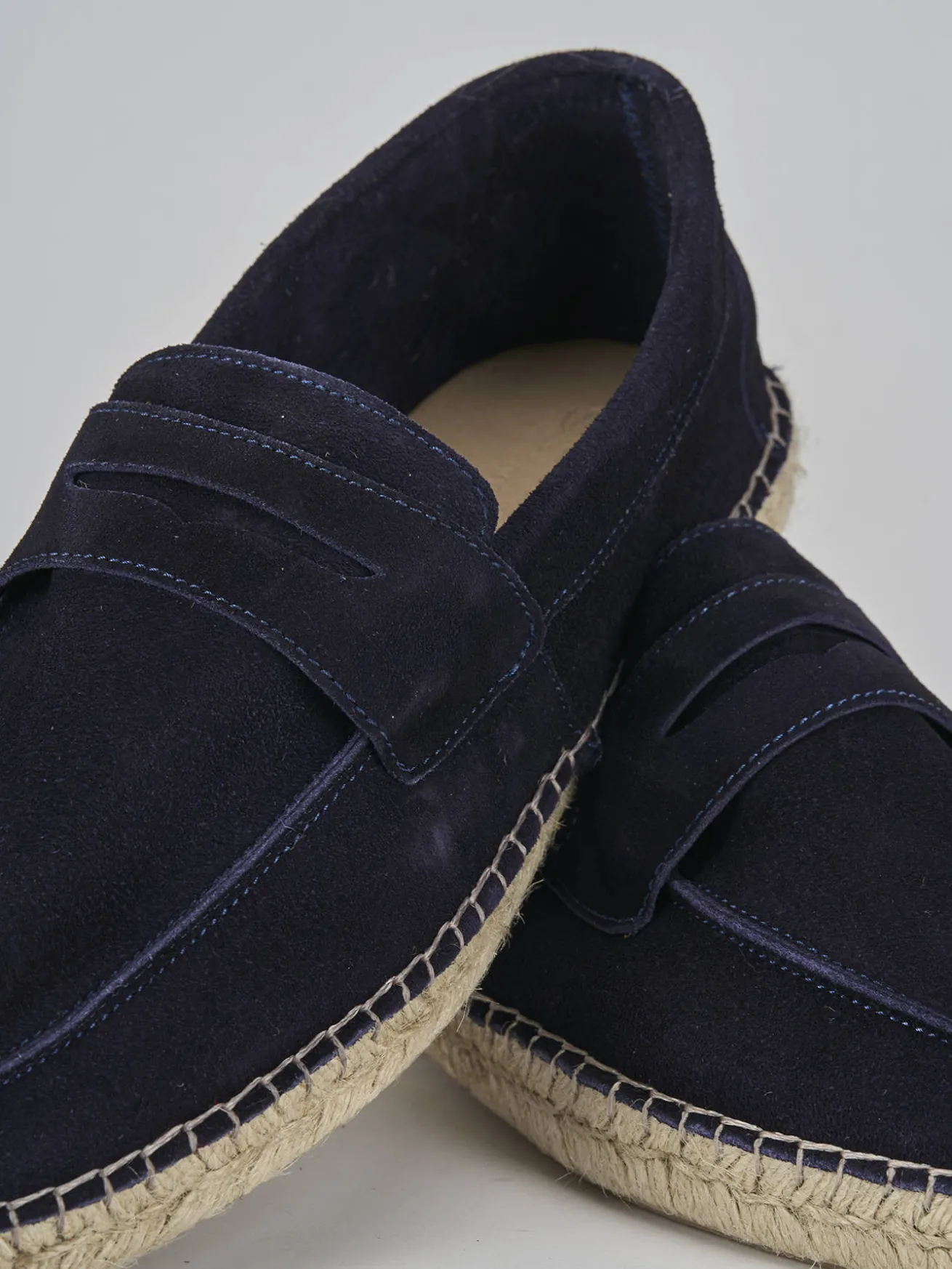 Mocassini camoscio blu