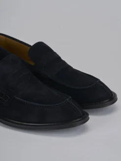 Mocassini camoscio blu