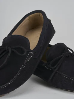 Mocassini camoscio blu