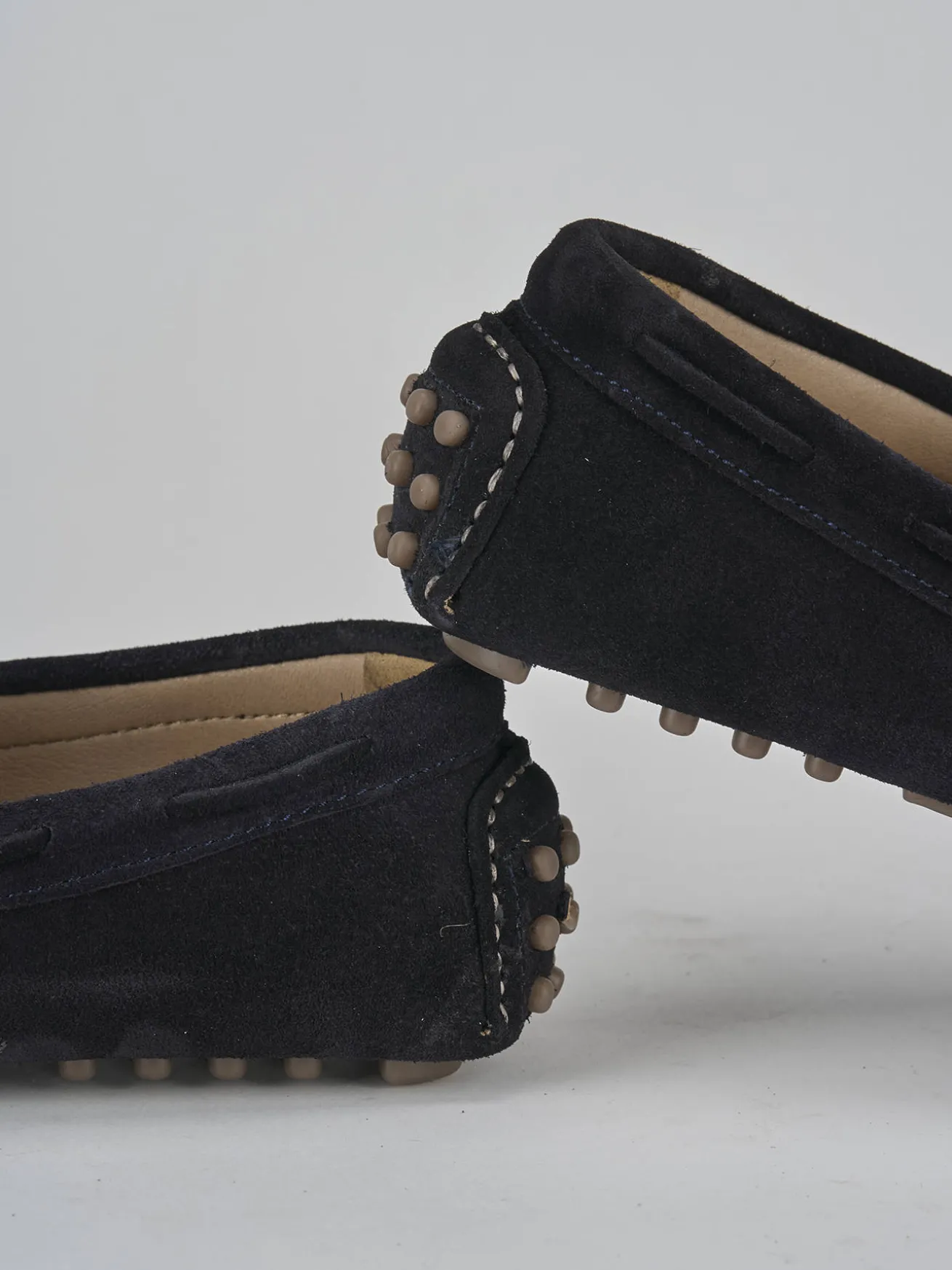 Mocassini camoscio blu