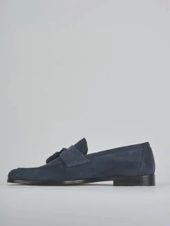 Mocassini camoscio blu