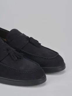Mocassini camoscio blu