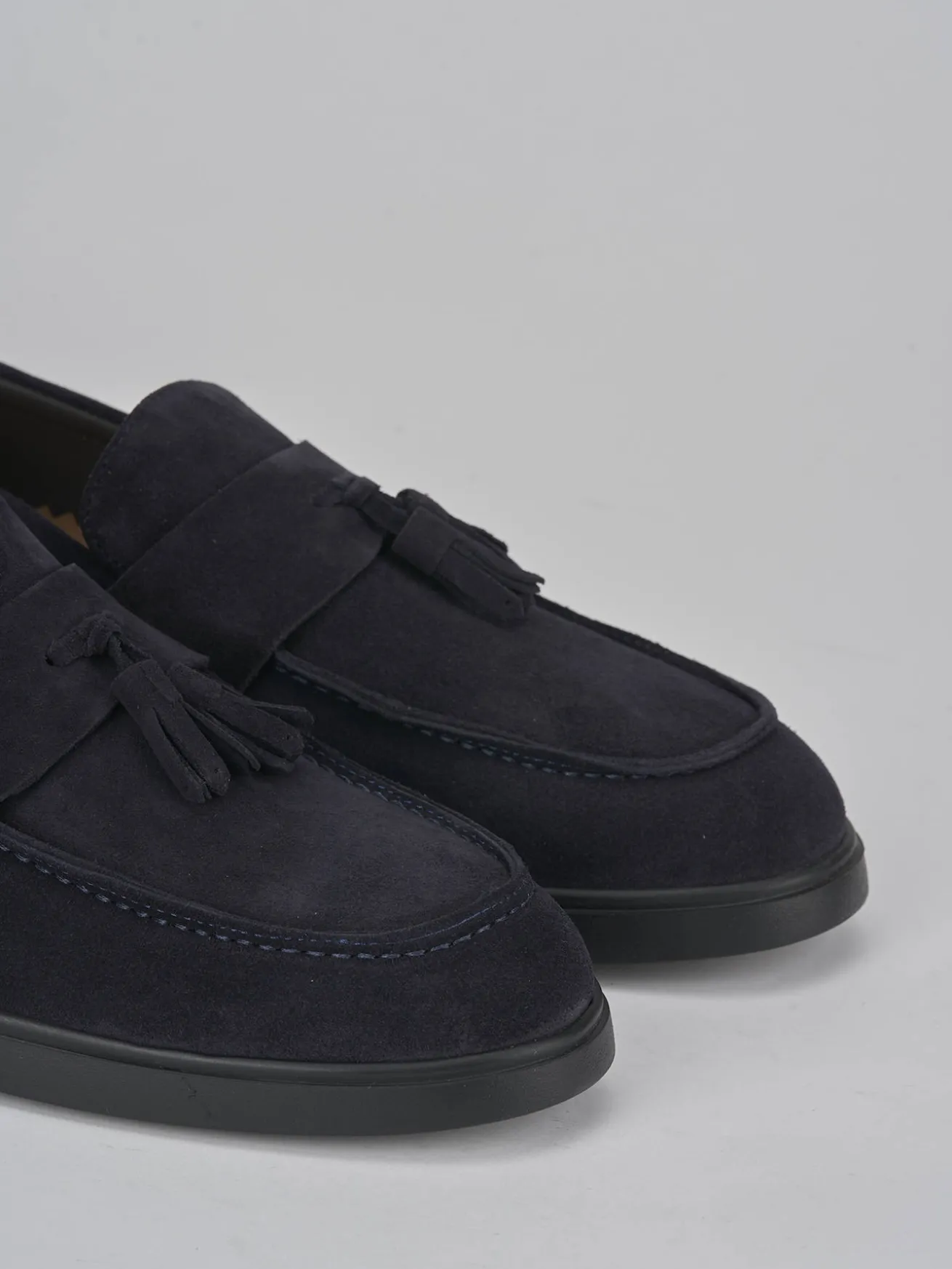 Mocassini camoscio blu