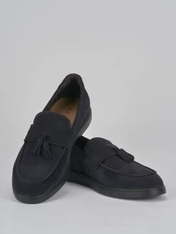 Mocassini camoscio blu