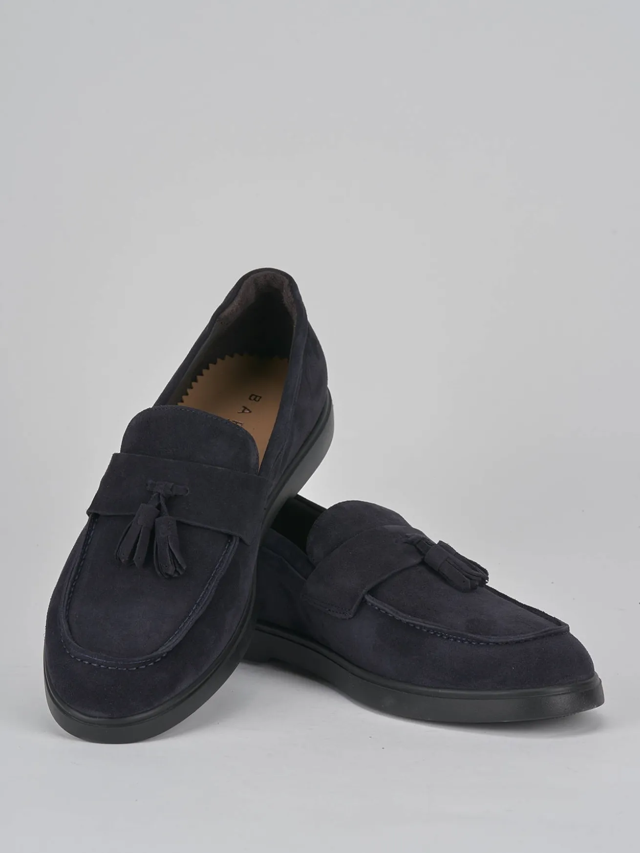 Mocassini camoscio blu