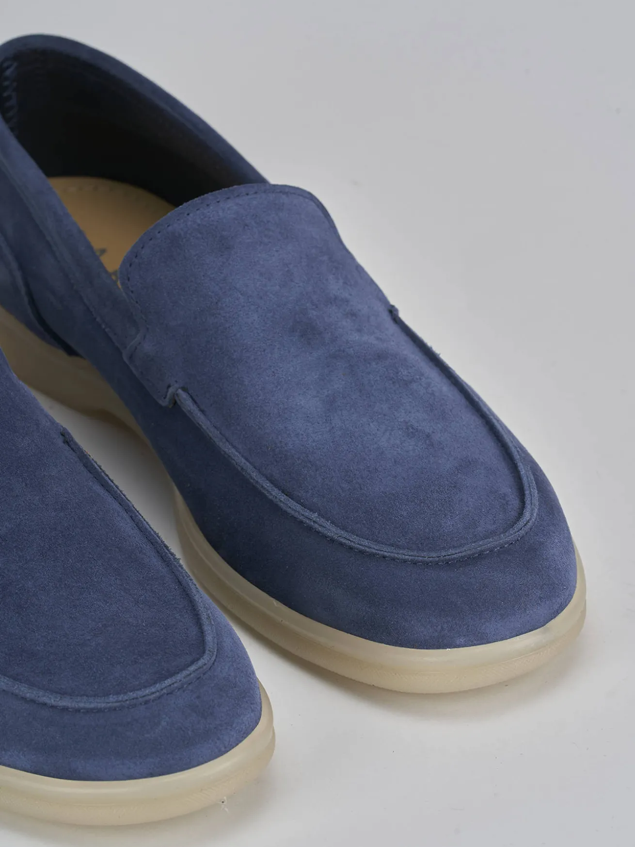 Mocassini camoscio blu