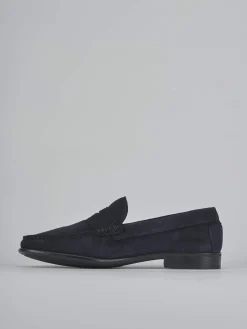 Mocassini camoscio blu