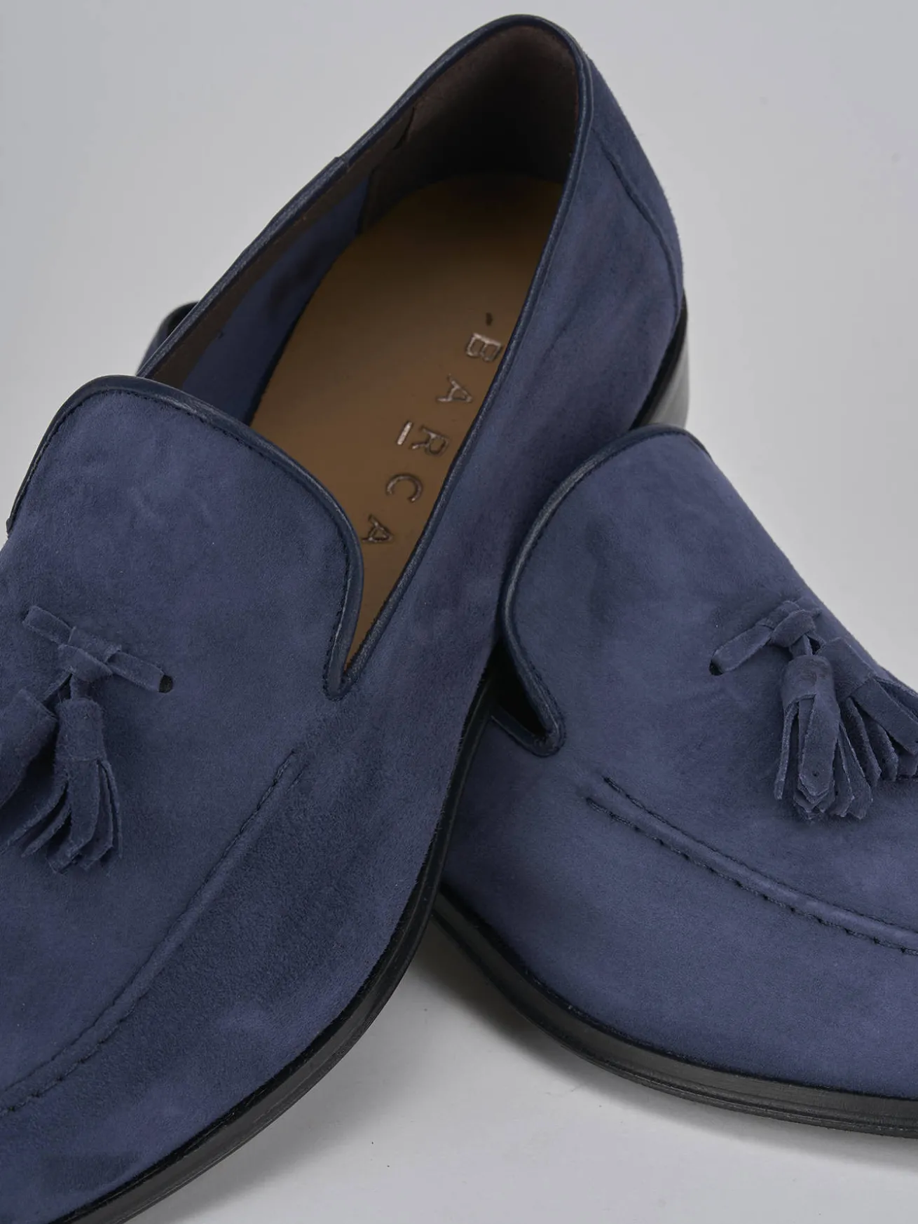 Mocassini camoscio blu