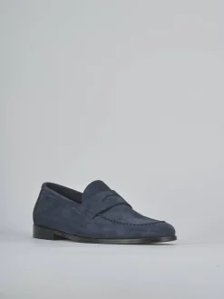 Mocassini camoscio blu