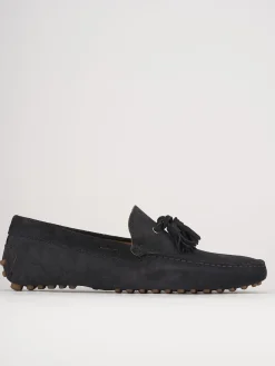 Mocassini camoscio blu