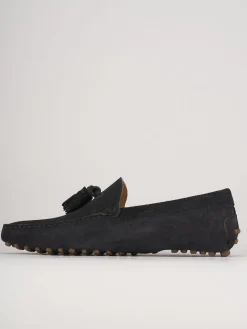 Mocassini camoscio blu