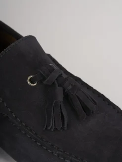 Mocassini camoscio blu