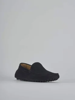 Mocassini camoscio blu