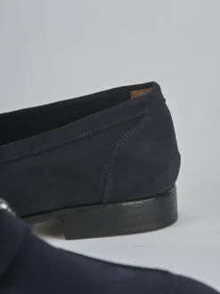 Mocassini camoscio blu