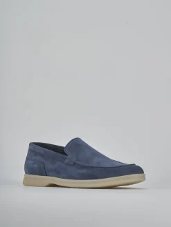 Mocassini camoscio blu