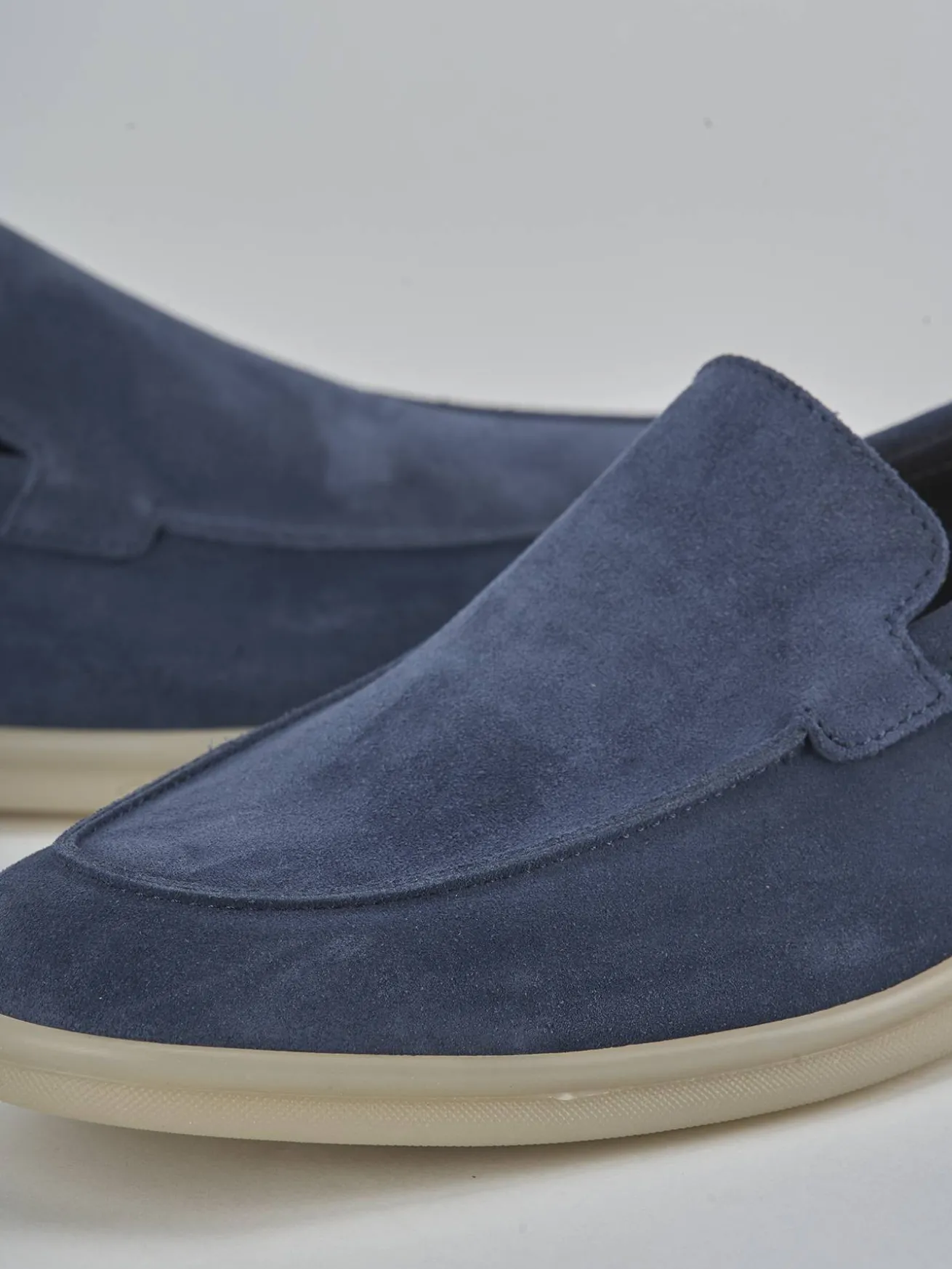 Mocassini camoscio blu