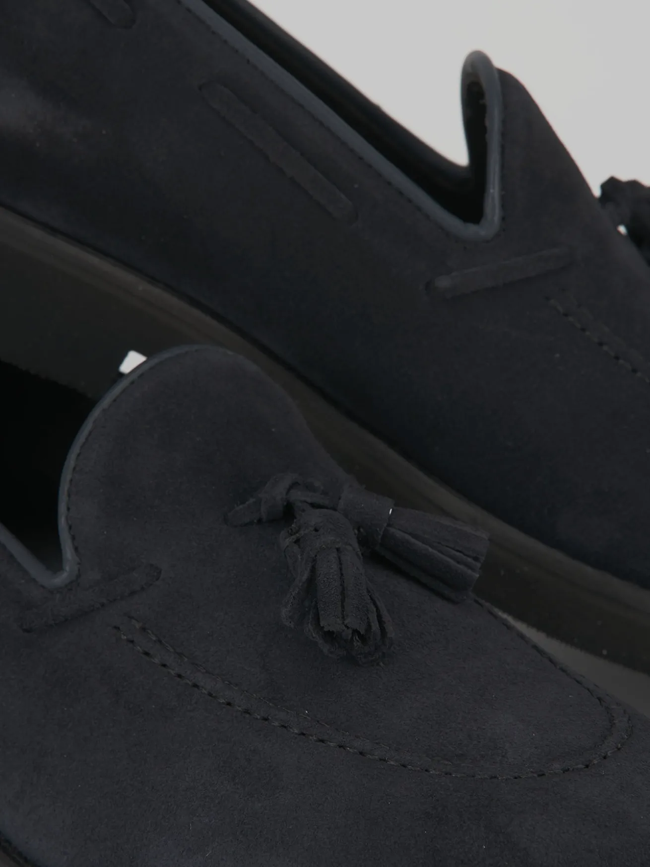 Mocassini camoscio blu