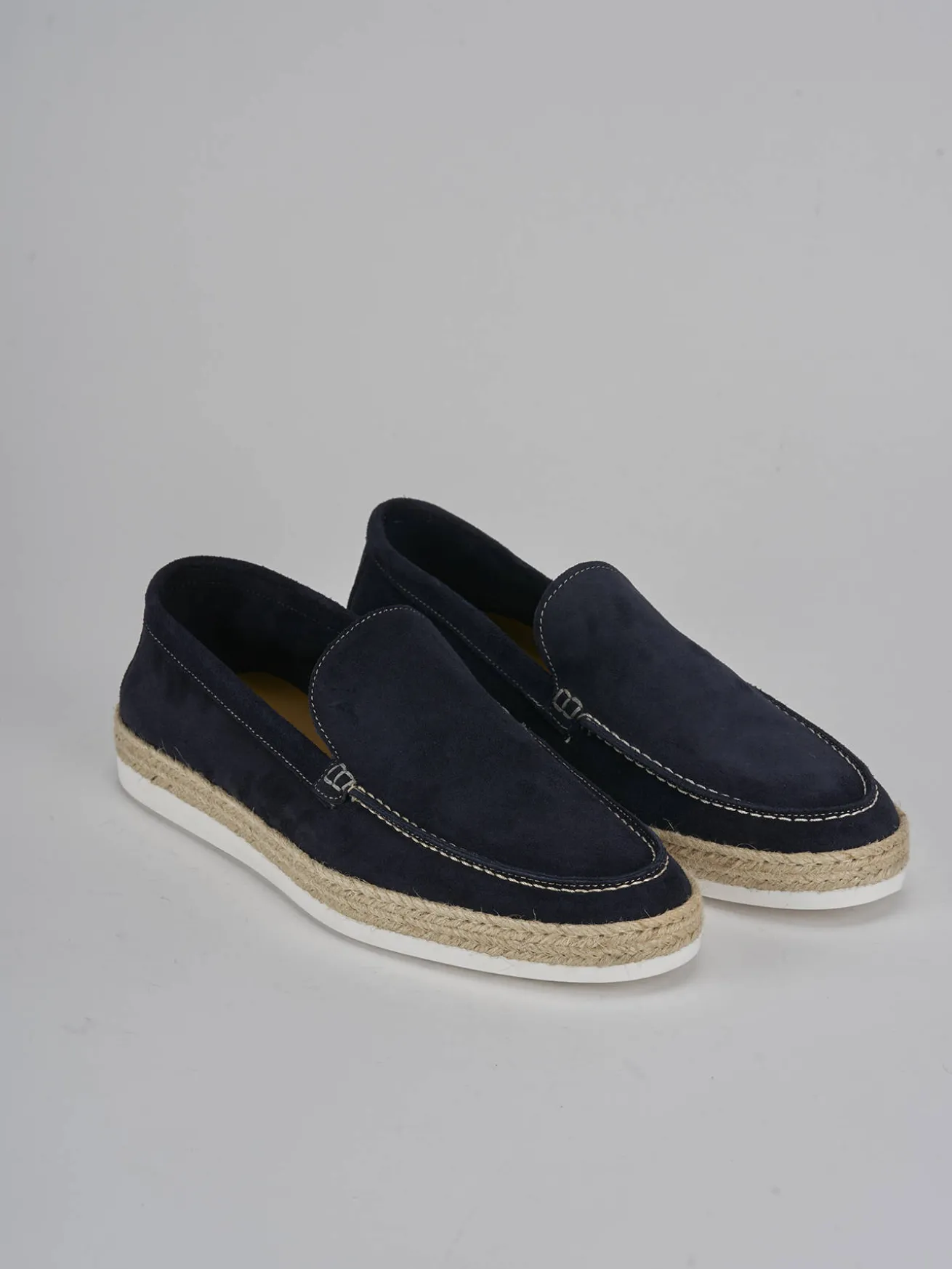 Mocassini camoscio blu