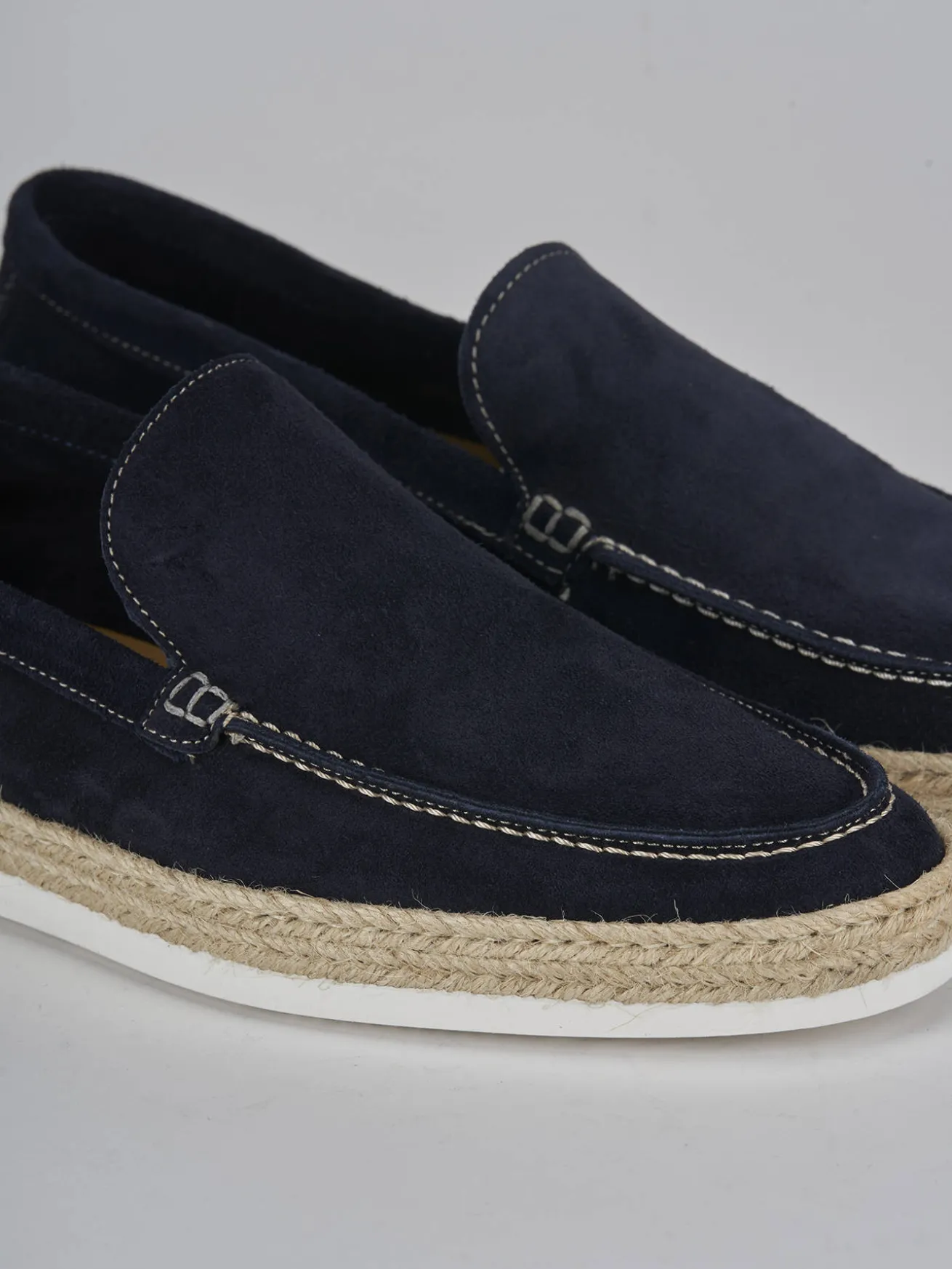 Mocassini camoscio blu