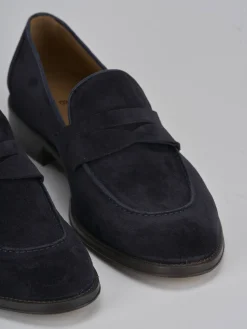 Mocassini camoscio blu