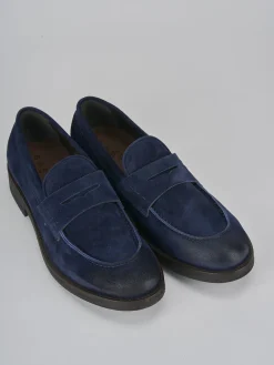 Mocassini camoscio blu