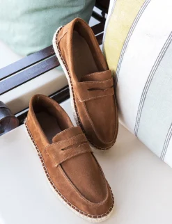 Mocassini camoscio marrone